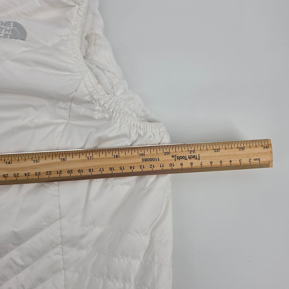 The North Face Womens Sherpa Puffer Reversible Vest White Quilted Fleece Large - Picture 8 of 10